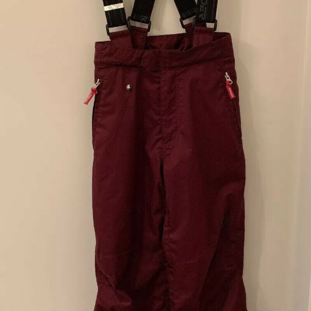 Spyder youth ski pants adjustable suspenders & hem